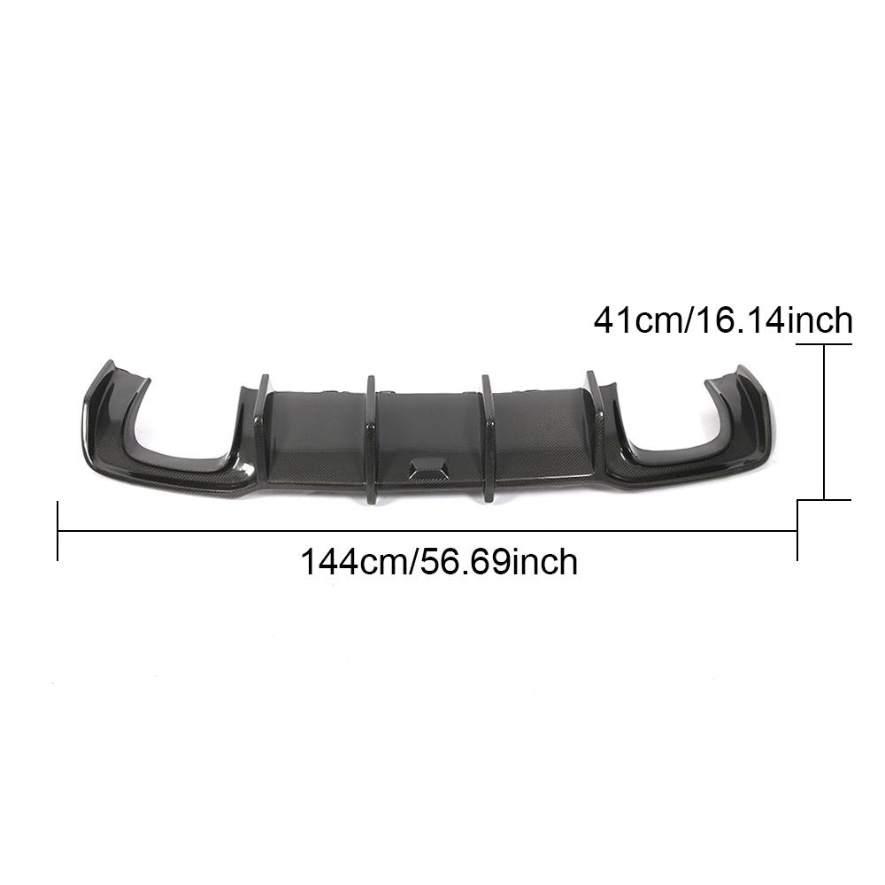 Carbon Fiber Rear Valance Kit Audi S3 8V Sedan size